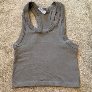 90 Degree Cropped ribbed tank